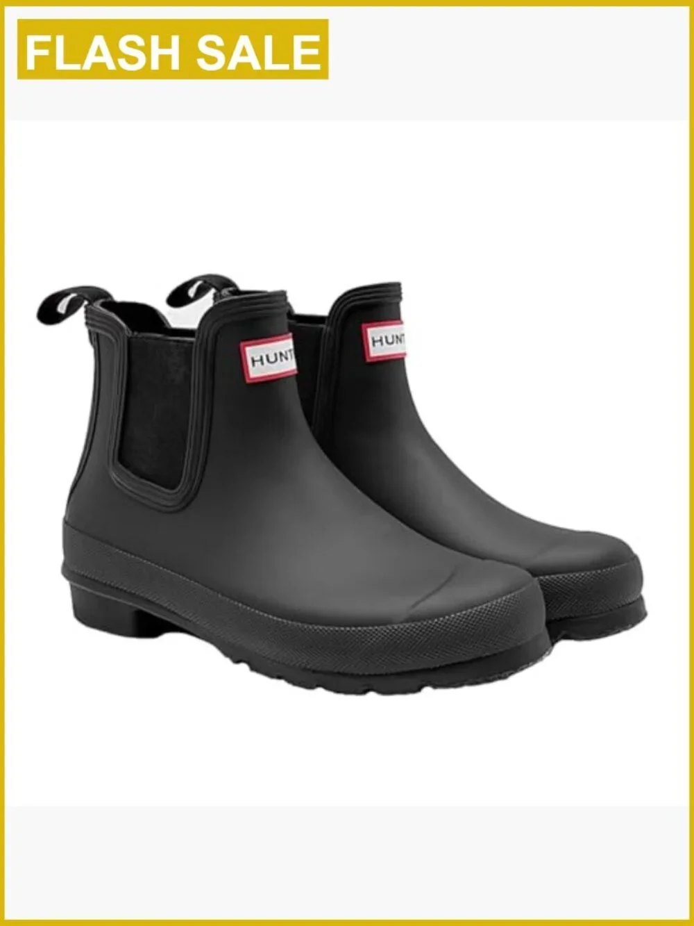 Waterproof Rain Booties - Pull-On Chelsea Boots with Buckle